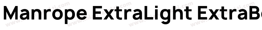 Manrope ExtraLight ExtraBold字体转换